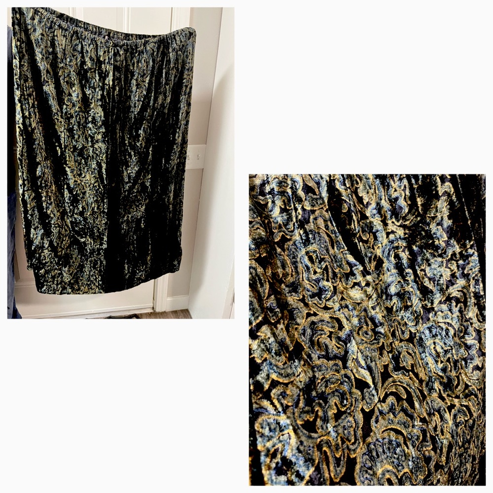 Velvet plus sized skirt